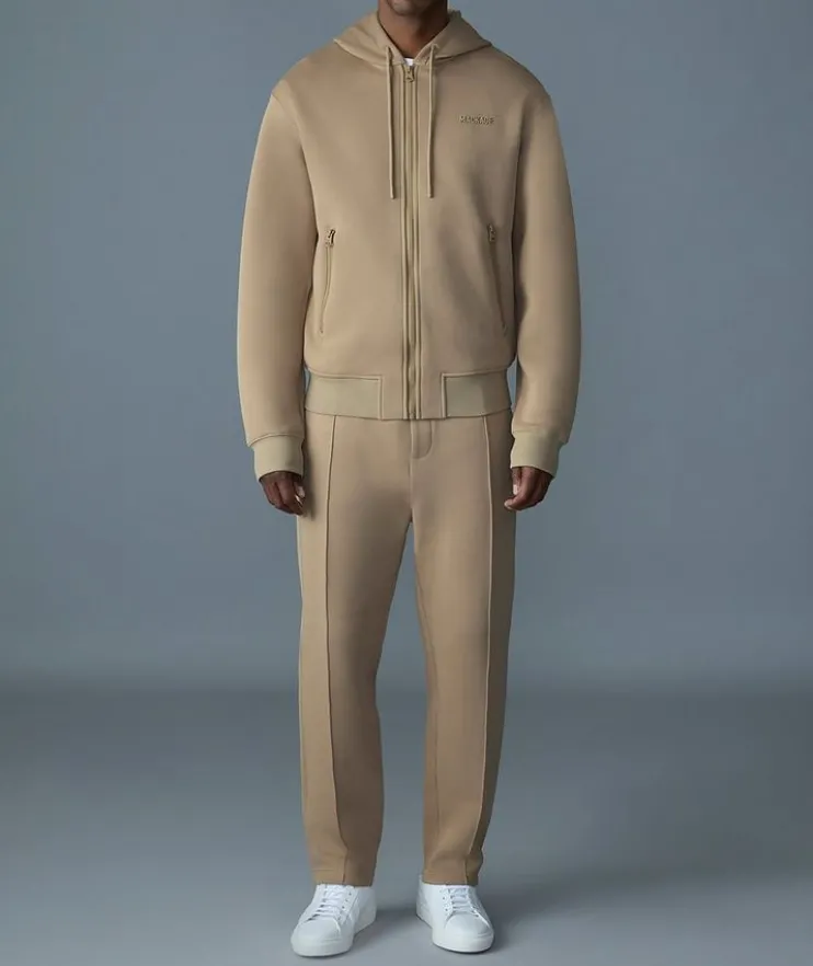 Krystos Double Face Zip-Up Hooded Sweater