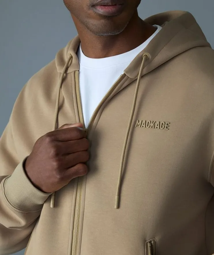 Krystos Double Face Zip-Up Hooded Sweater