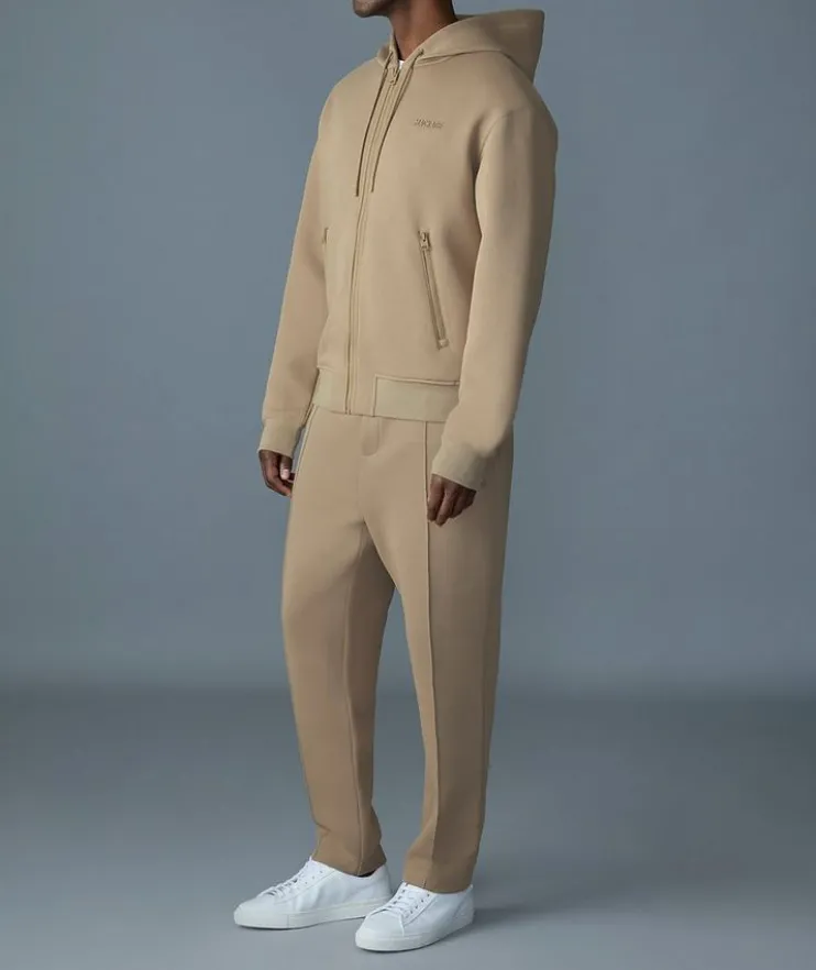 Krystos Double Face Zip-Up Hooded Sweater