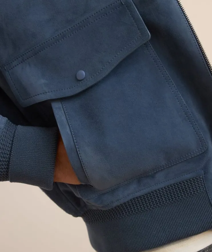 Lambskin-Suede Flight Jacket