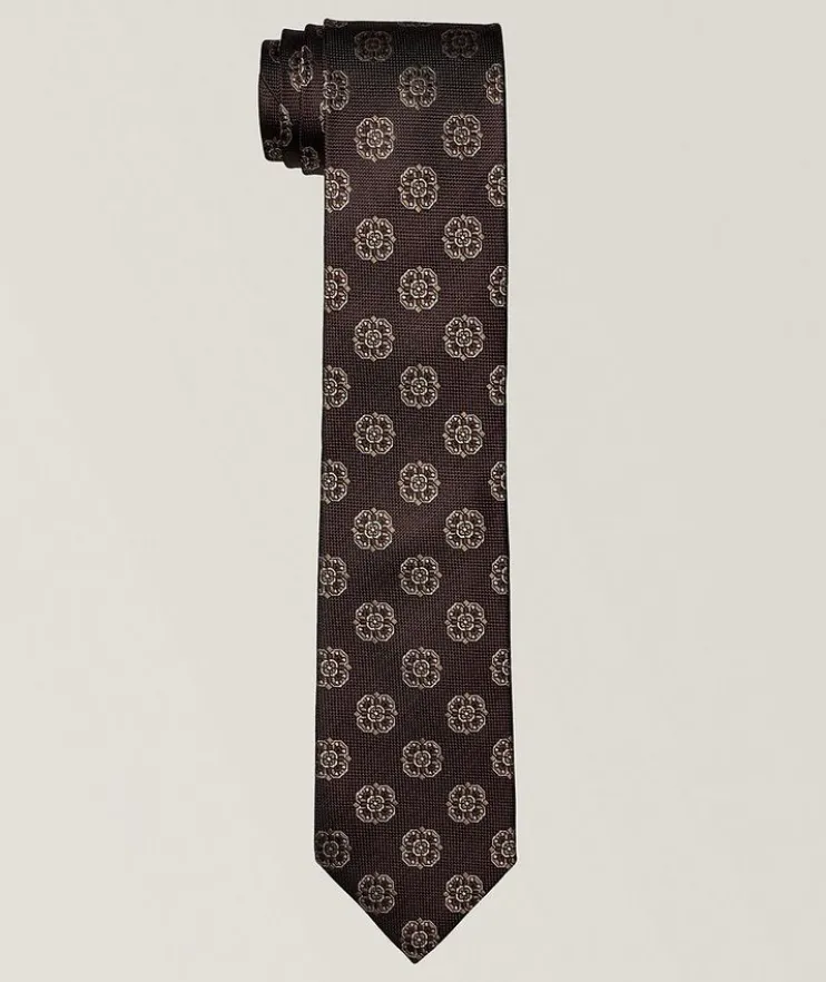 Large Medallion Silk Tie