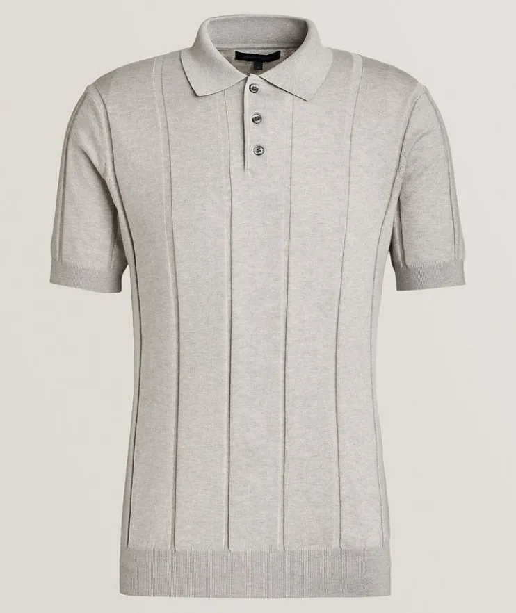 Large Rib-Knit Polo