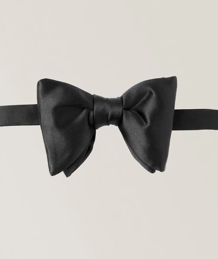 Large Satin Pre-Tied Bow Tie