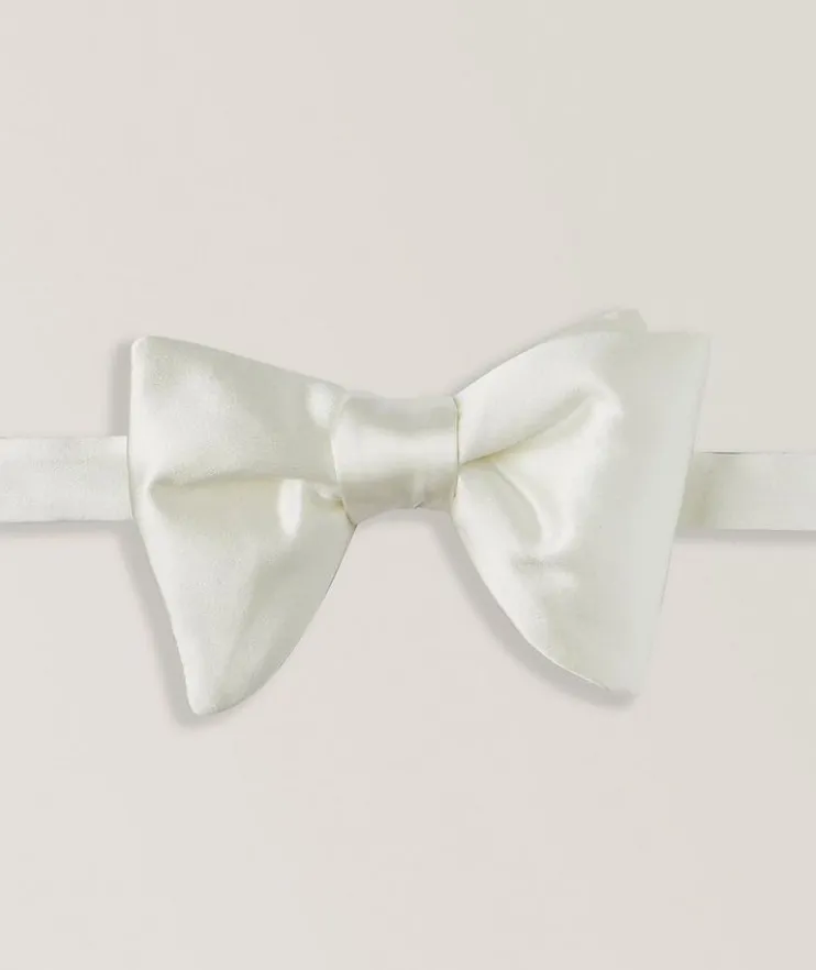 Large Satin Pre-Tied Bow Tie