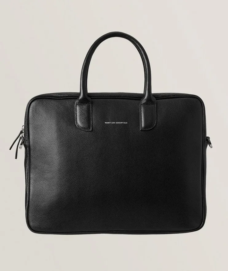 Lasage Pebble Grained Leather Briefcase