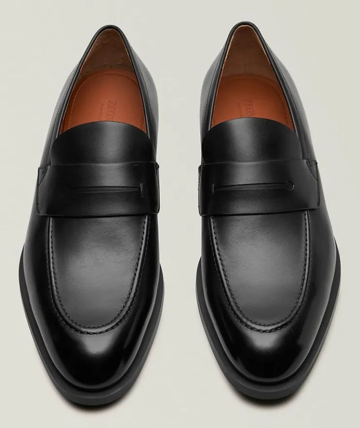 L'Asola Leather Penny Loafers