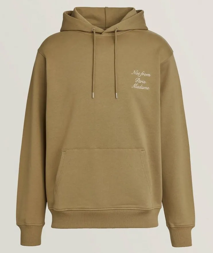 Le Slogan Calligraphie Cotton Hooded Sweater