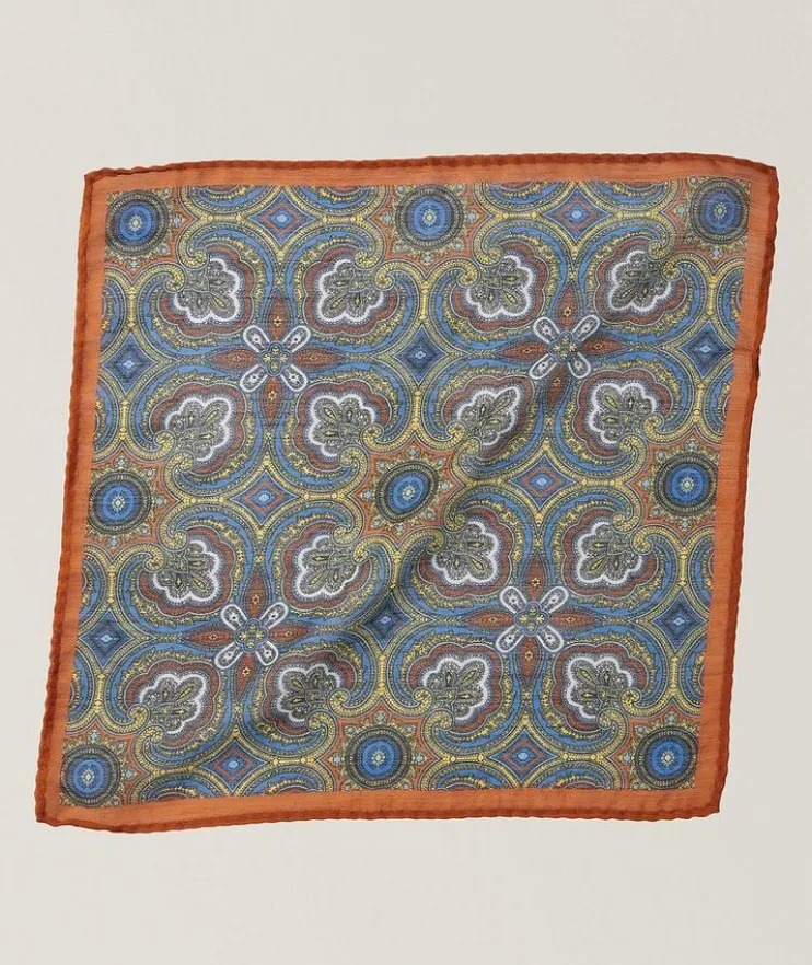 Leaf Vine Silk Pocket Square