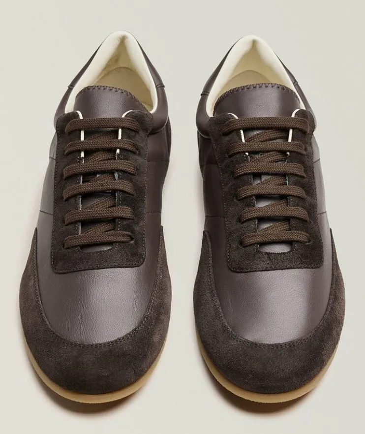Leather & Suede Runner Sneakers