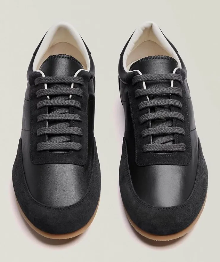 Leather & Suede Runner Sneakers
