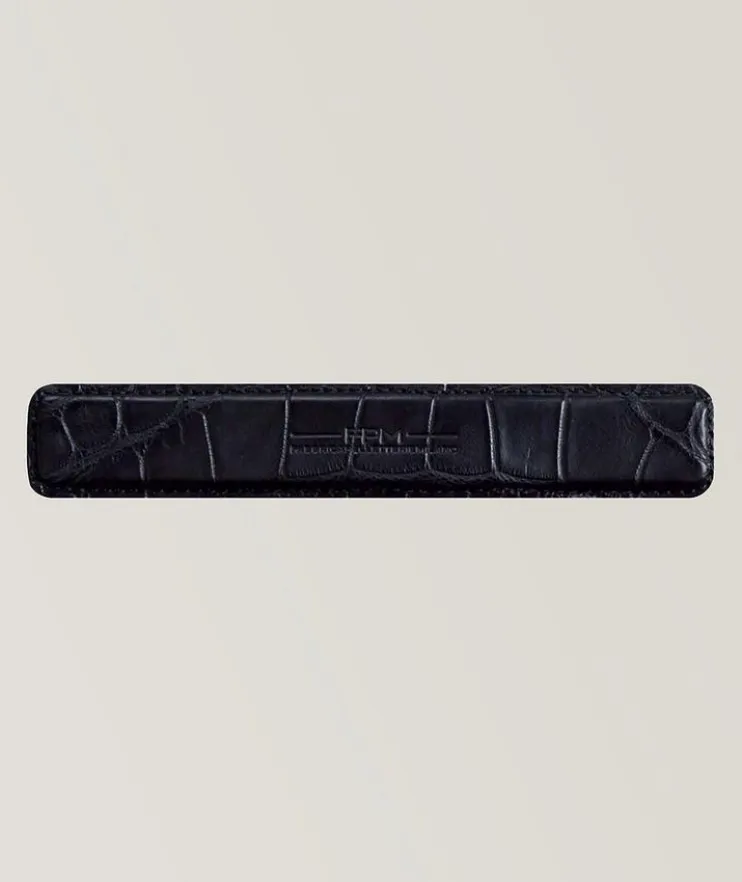 Leather Alligator Luggage Handle