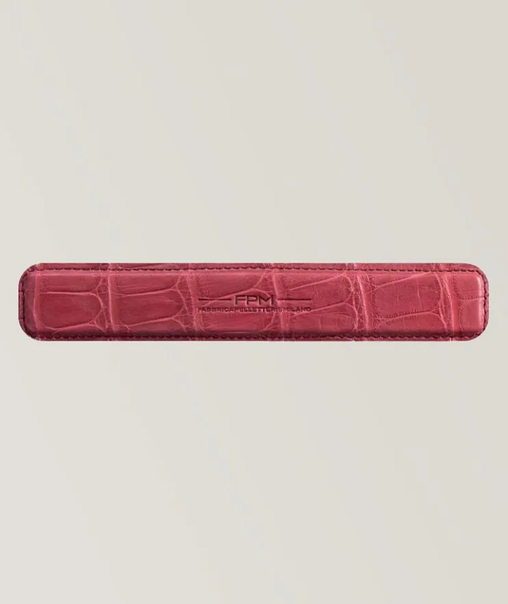 Leather Alligator Luggage Handle