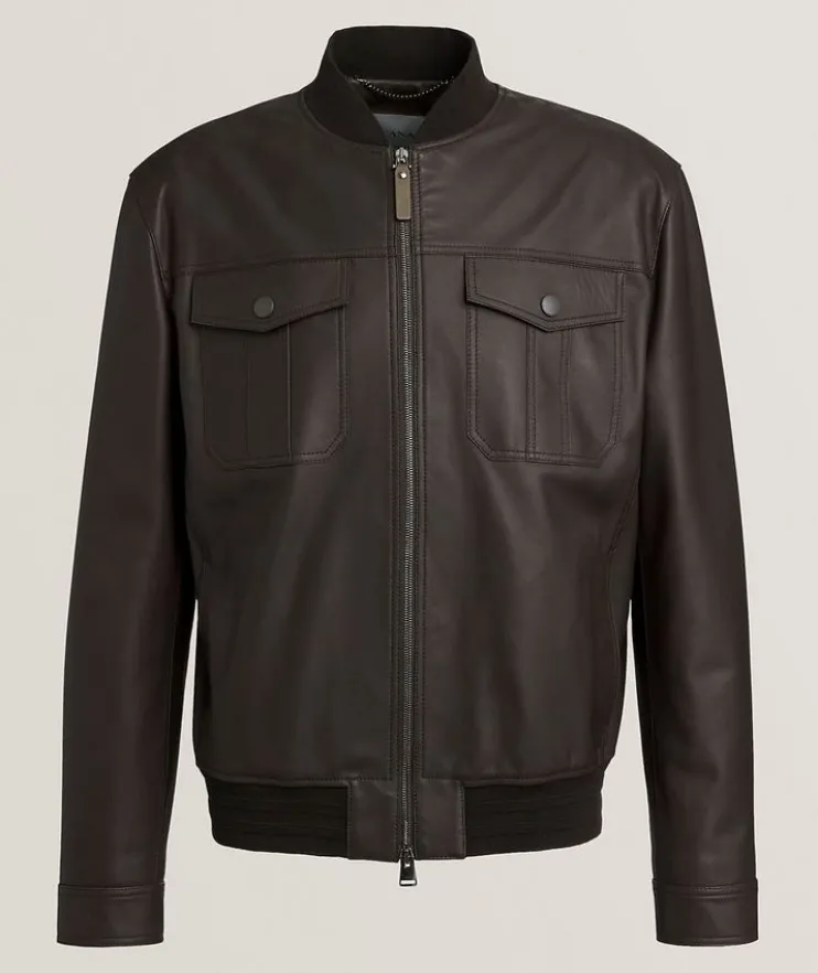 Leather Bomber Jacket