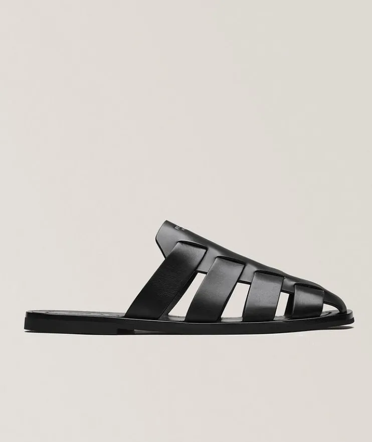 Leather Cage Sandals