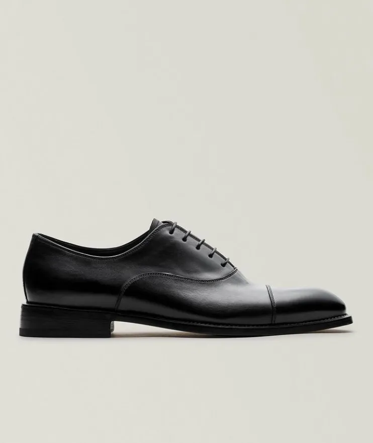 Leather Cap-Toe Oxfords