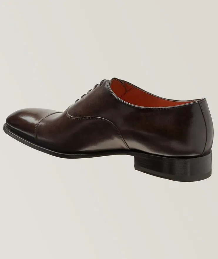 Leather Cap-Toe Oxfords