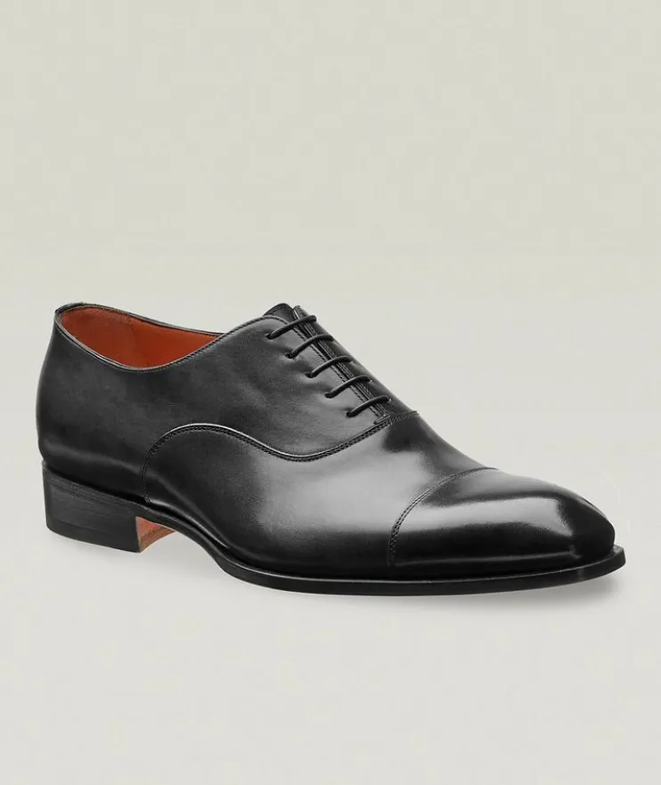 Leather Cap-Toe Oxfords