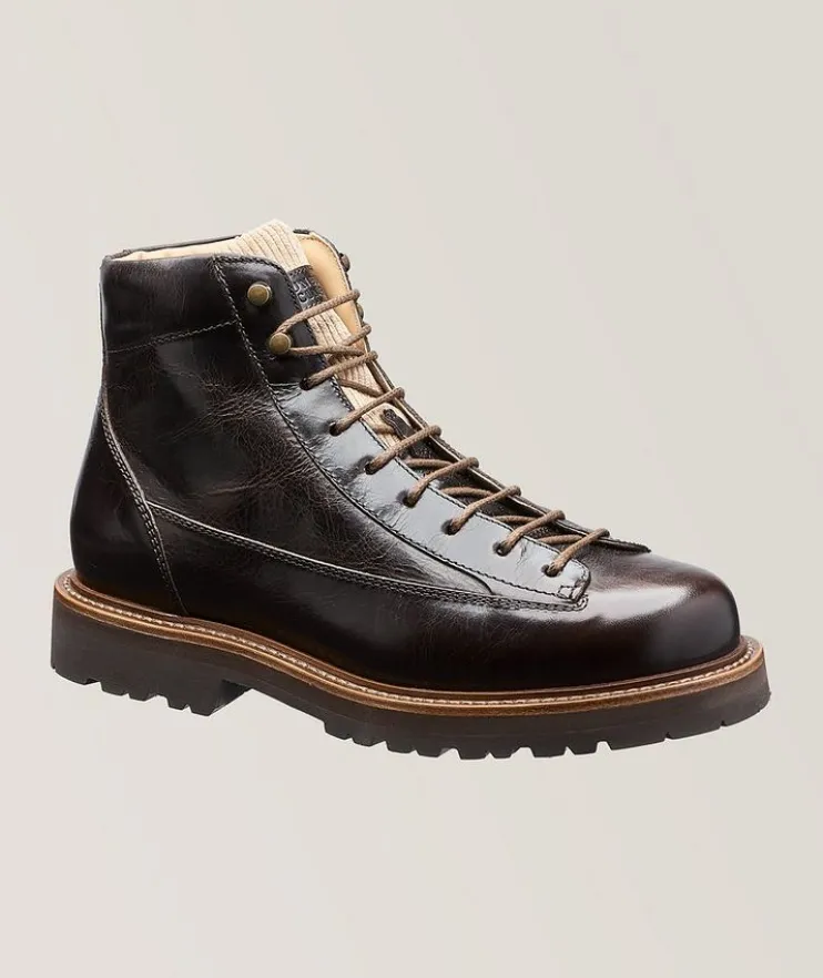 Leather Corduroy Tongue Monkey Boots