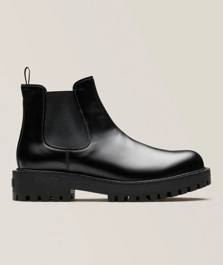 Leather Lug Chelsea Boots