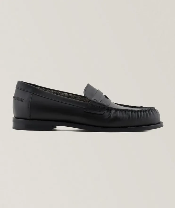 Leather Moccasin Penny Loafers