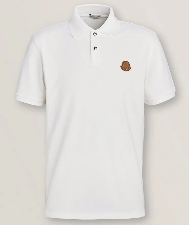 Leather Patch Cotton Polo