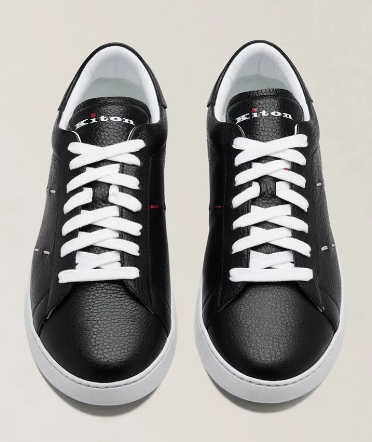 Leather Pick Stitch Sneakers