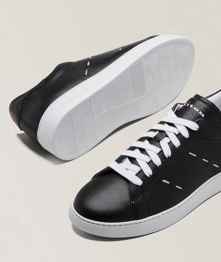 Leather Pick Stitch Sneakers