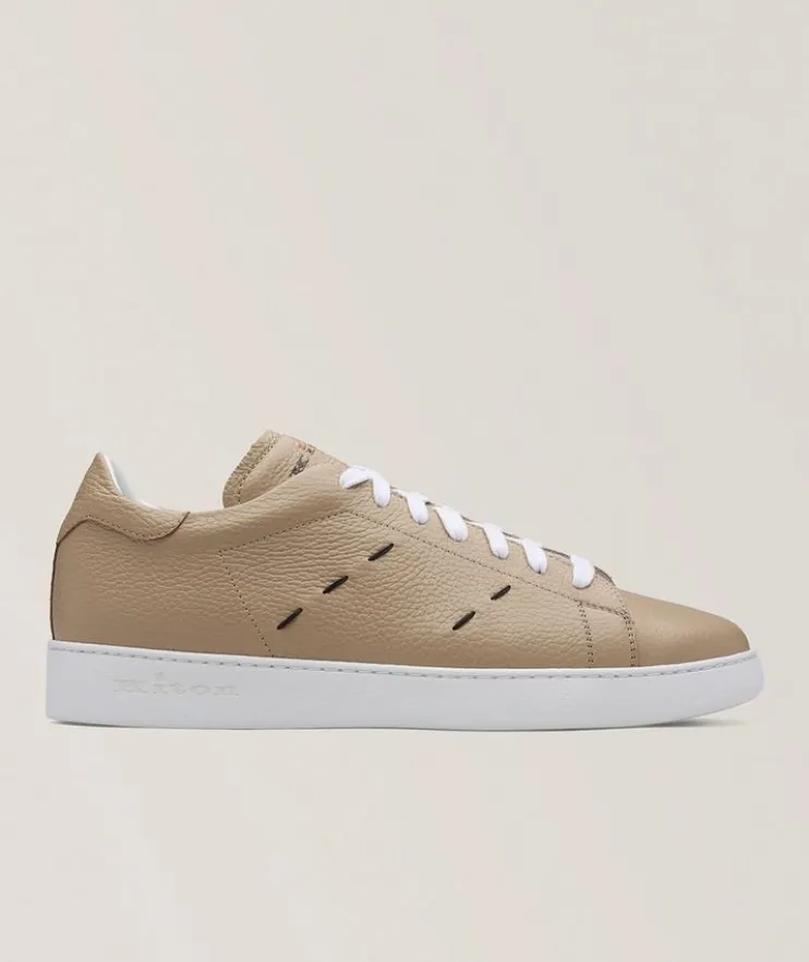 Leather Pick Stitch Sneakers