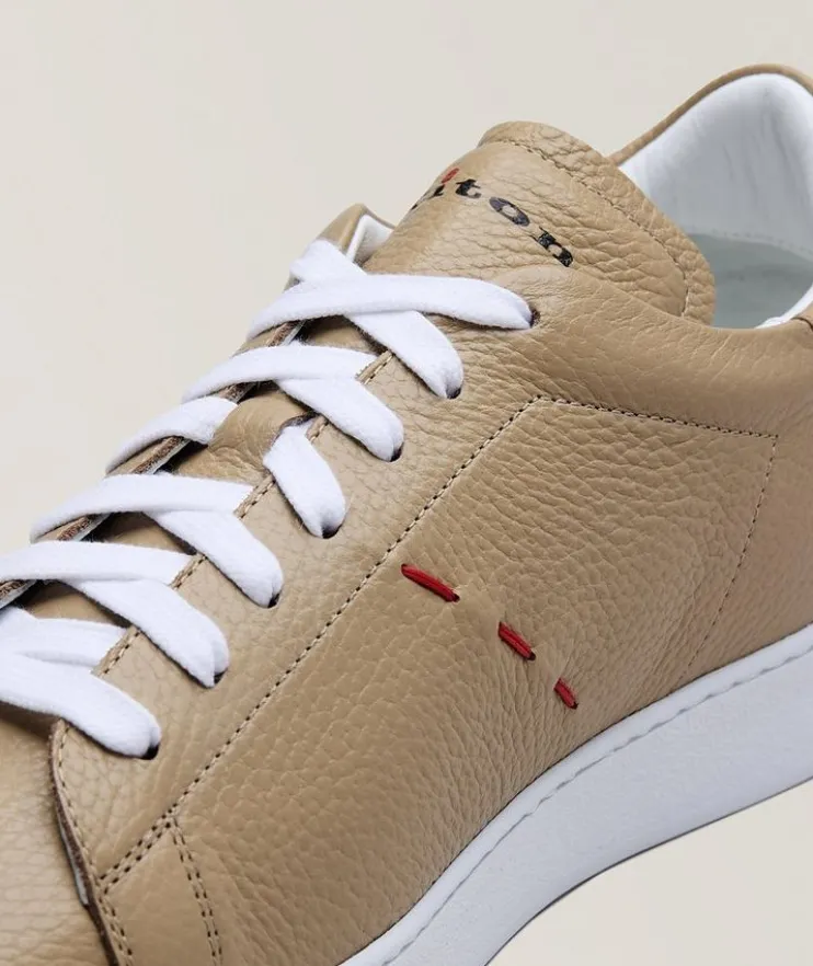 Leather Pick Stitch Sneakers