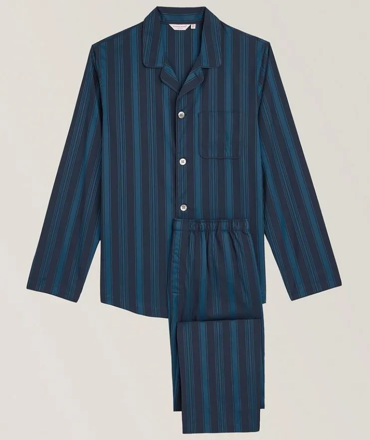 Ledbury Striped Cotton Pyjama Set