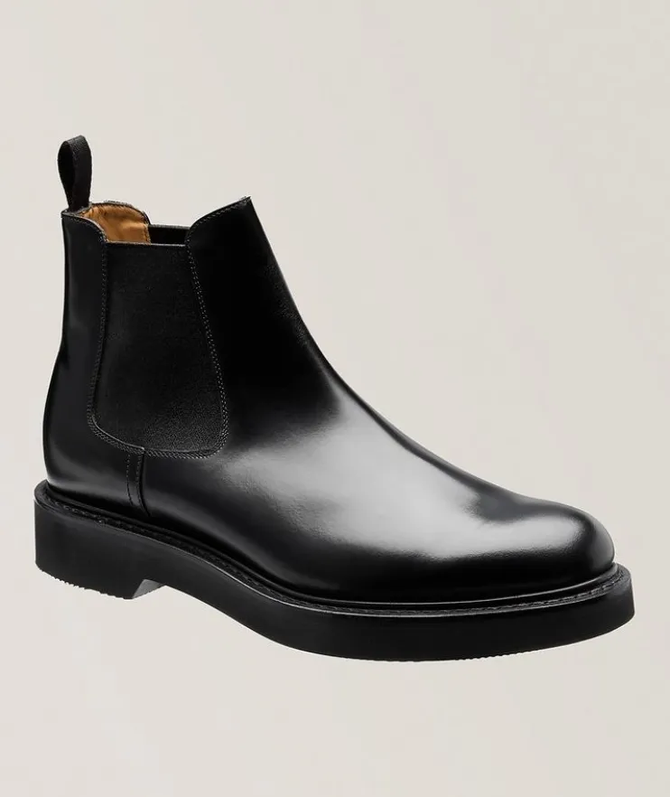 Leicester Polished Leather Chelsea Boots