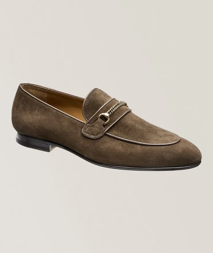 Liam Chain Suede Loafers