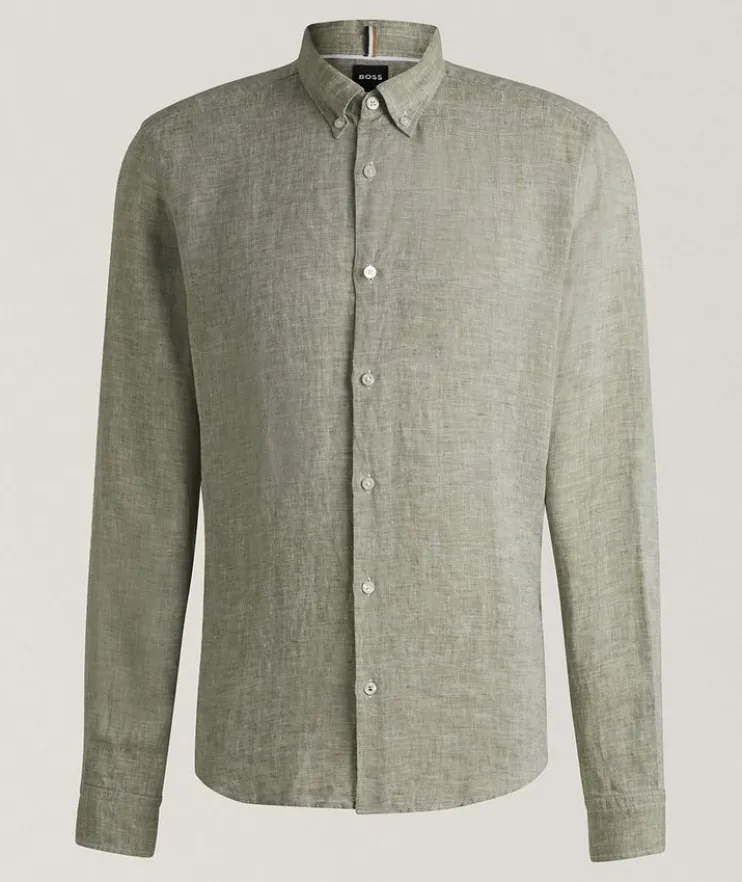 Liam Linen Button-Down Shirt