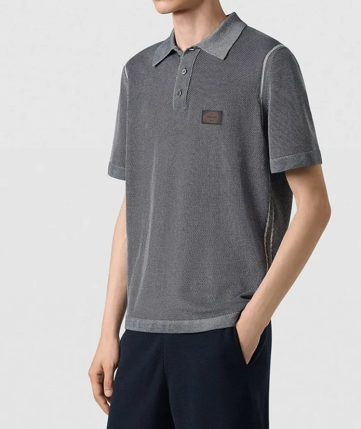 Light Shadow Cotton-Silk Polo
