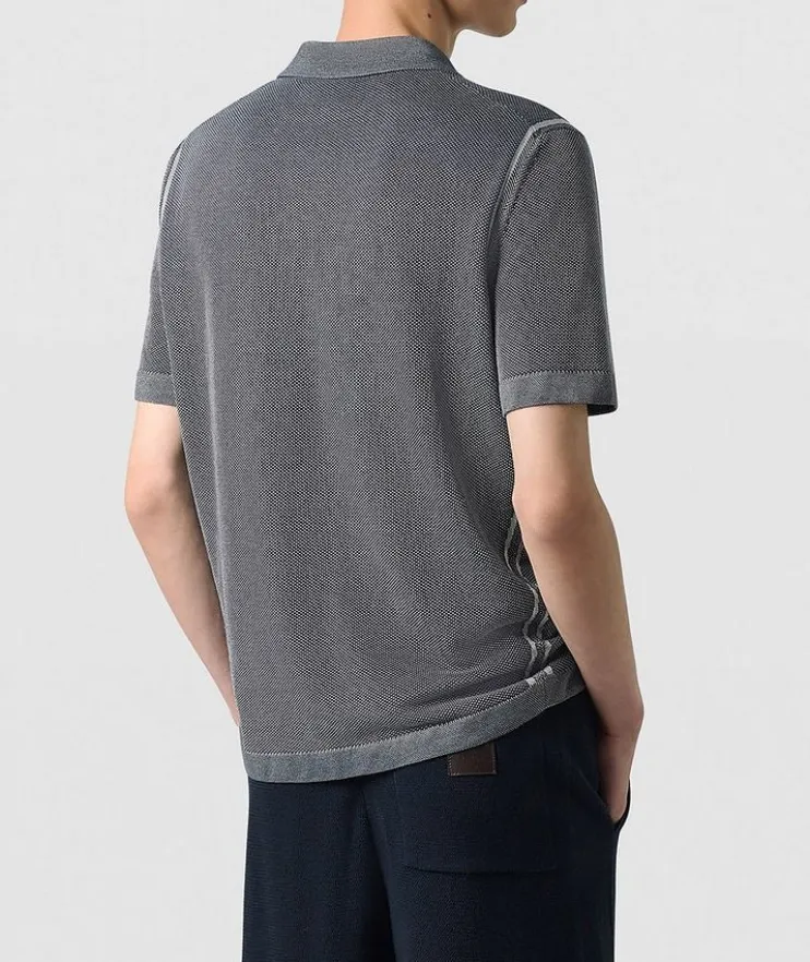 Light Shadow Cotton-Silk Polo