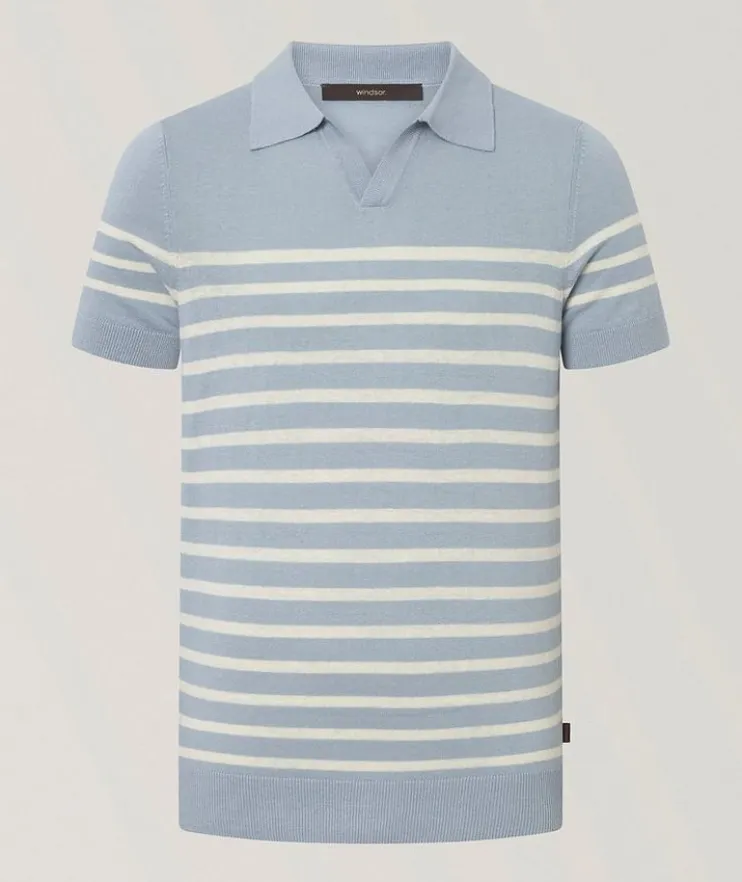 Lindo Stripe Cotton Knit Polo