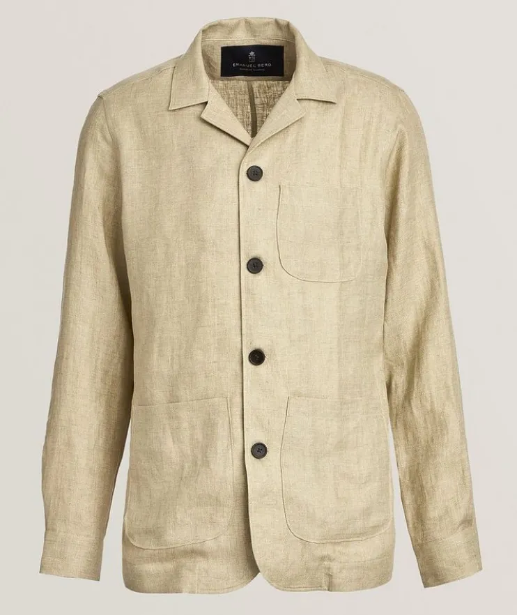Linen Twill D-Constructed Shirt Jacket