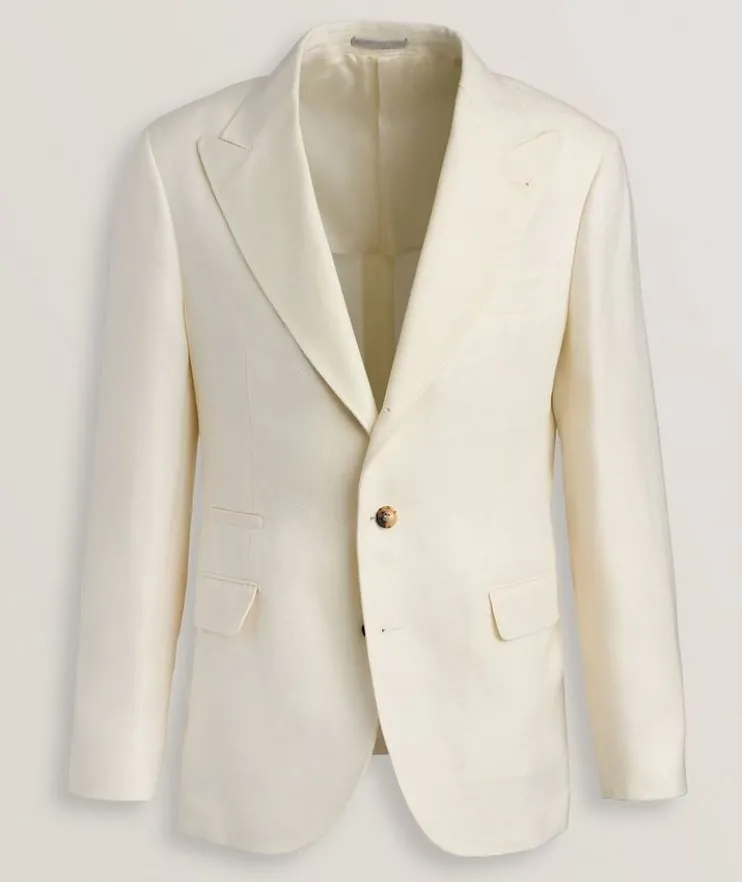 Linen, Wool & Silk Twill Sport Jacket