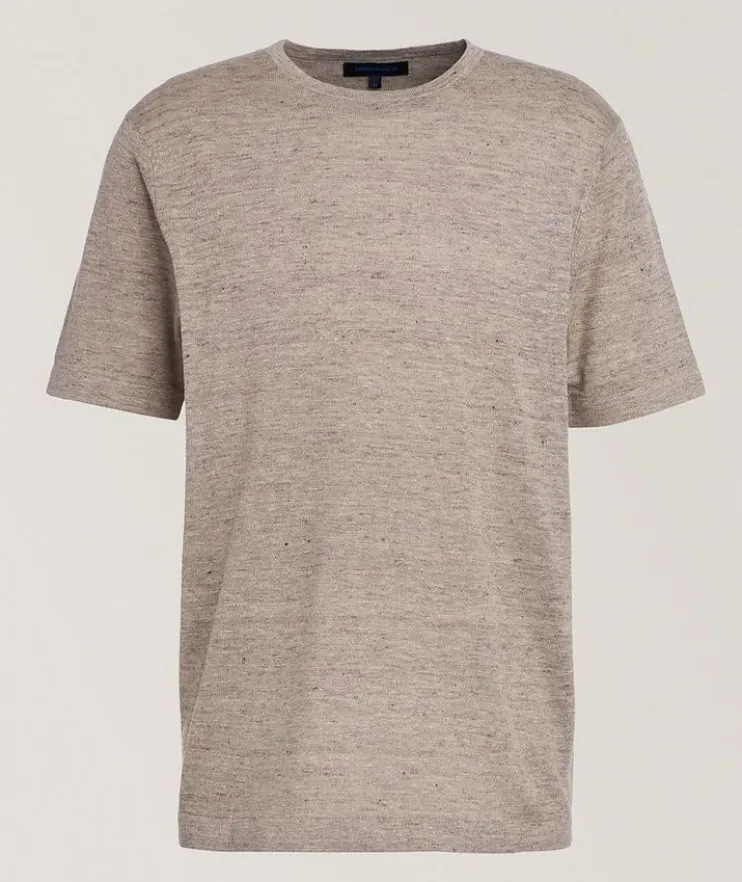 Linen-Silk Knit T-Shirt