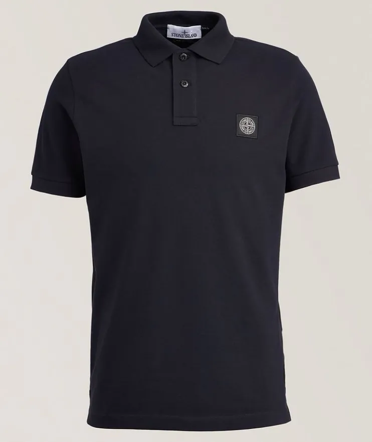 Logo Badge Stretch-Cotton Polo