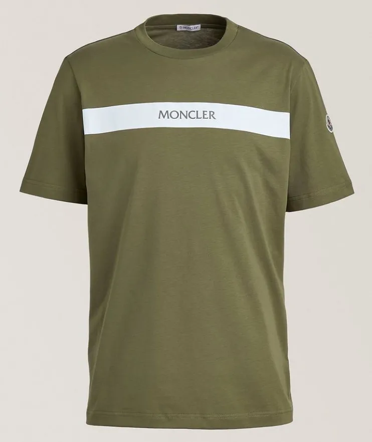 Logo Bar Cotton Crewneck T-Shirt