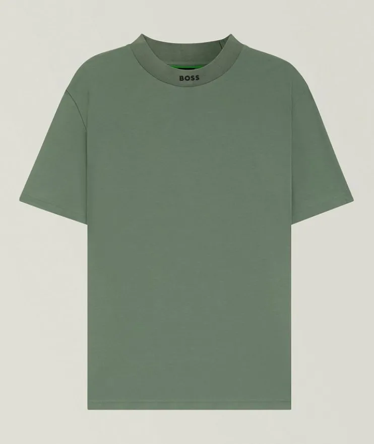 Logo Collar Stretch-Cotton T-Shirt