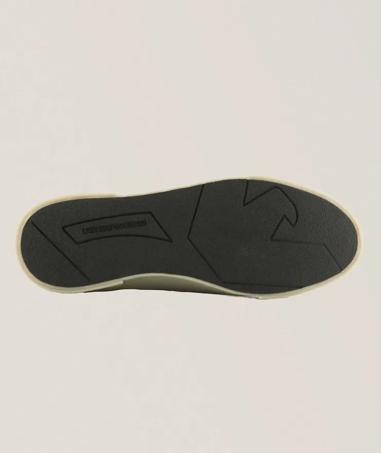 Logo Embossed Leather Sneakers