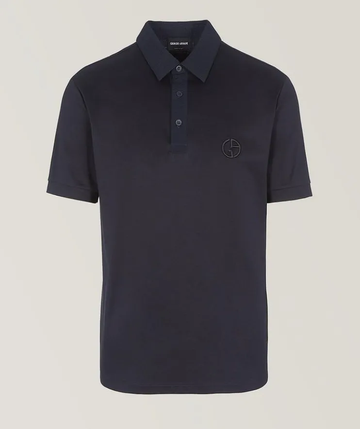 Logo Embroidered Cotton Polo