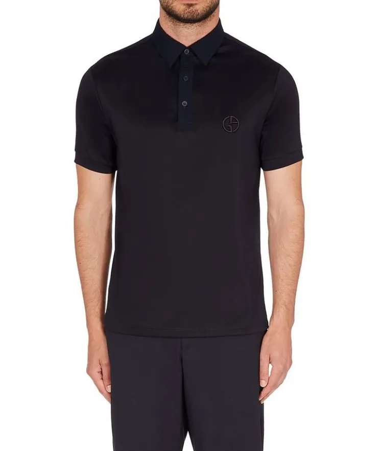 Logo Embroidered Cotton Polo