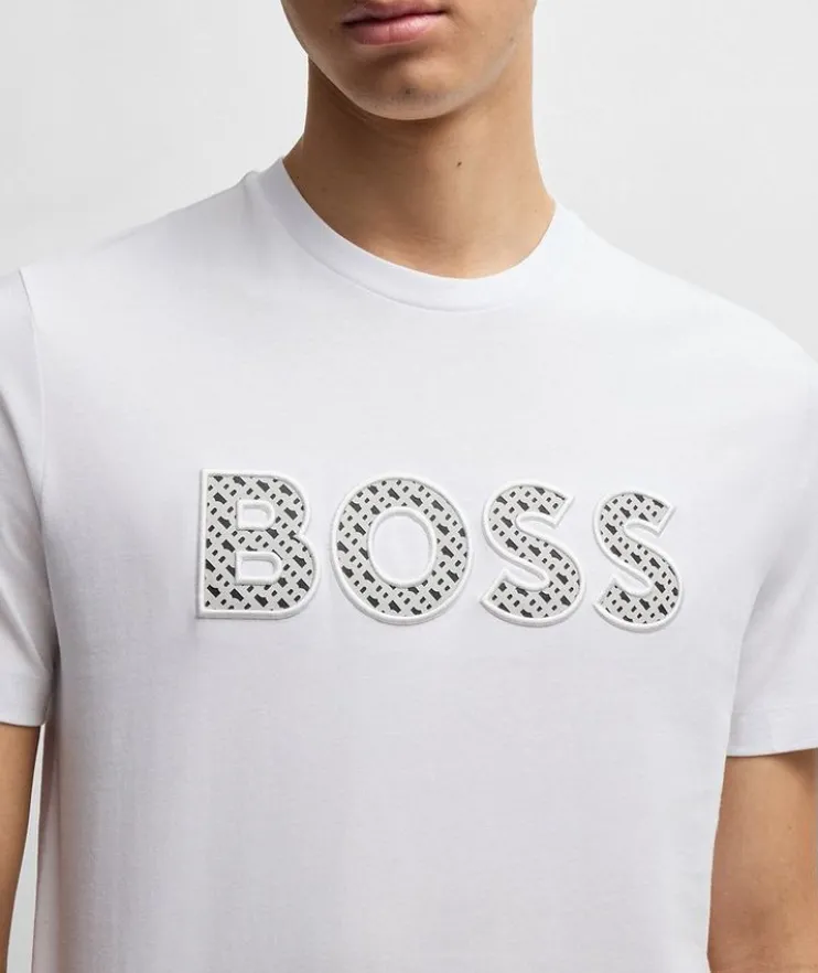 Logo Embroidered Cotton Jersey T-Shirt