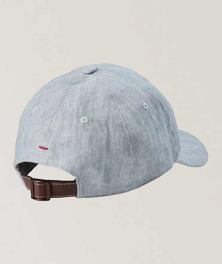 Logo Script Linen Baseball Cap