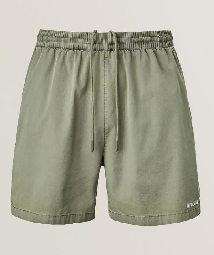 Logo Stretch Cotton-Blend Shorts