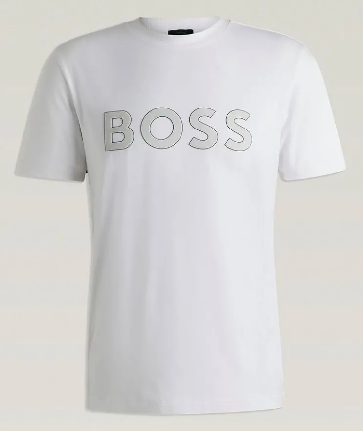 Logo Stretch-Cotton Jersey Crewneck T-Shirt