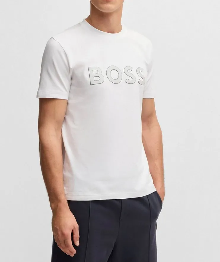 Logo Stretch-Cotton Jersey Crewneck T-Shirt